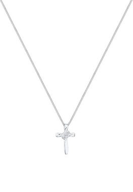 Elli Collierkettchen Kreuz Modern mit Kristalle 925 Silber