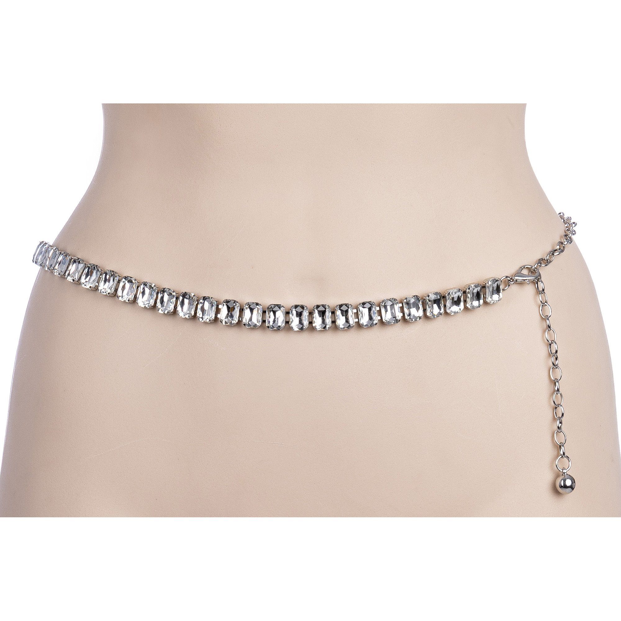 Cassandra Accessoires Kettengürtel Damen Taillenkette Silber - mit funkelnd günstig online kaufen