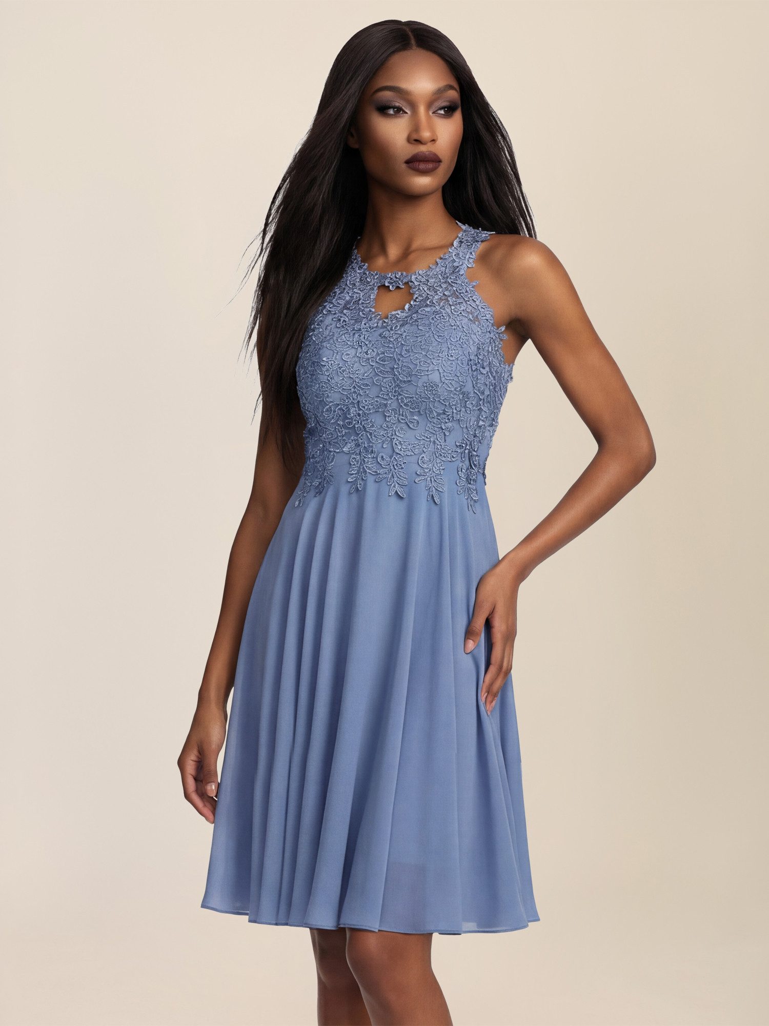 Apart Cocktailkleid mit floraler Spitzenpracht günstig online kaufen