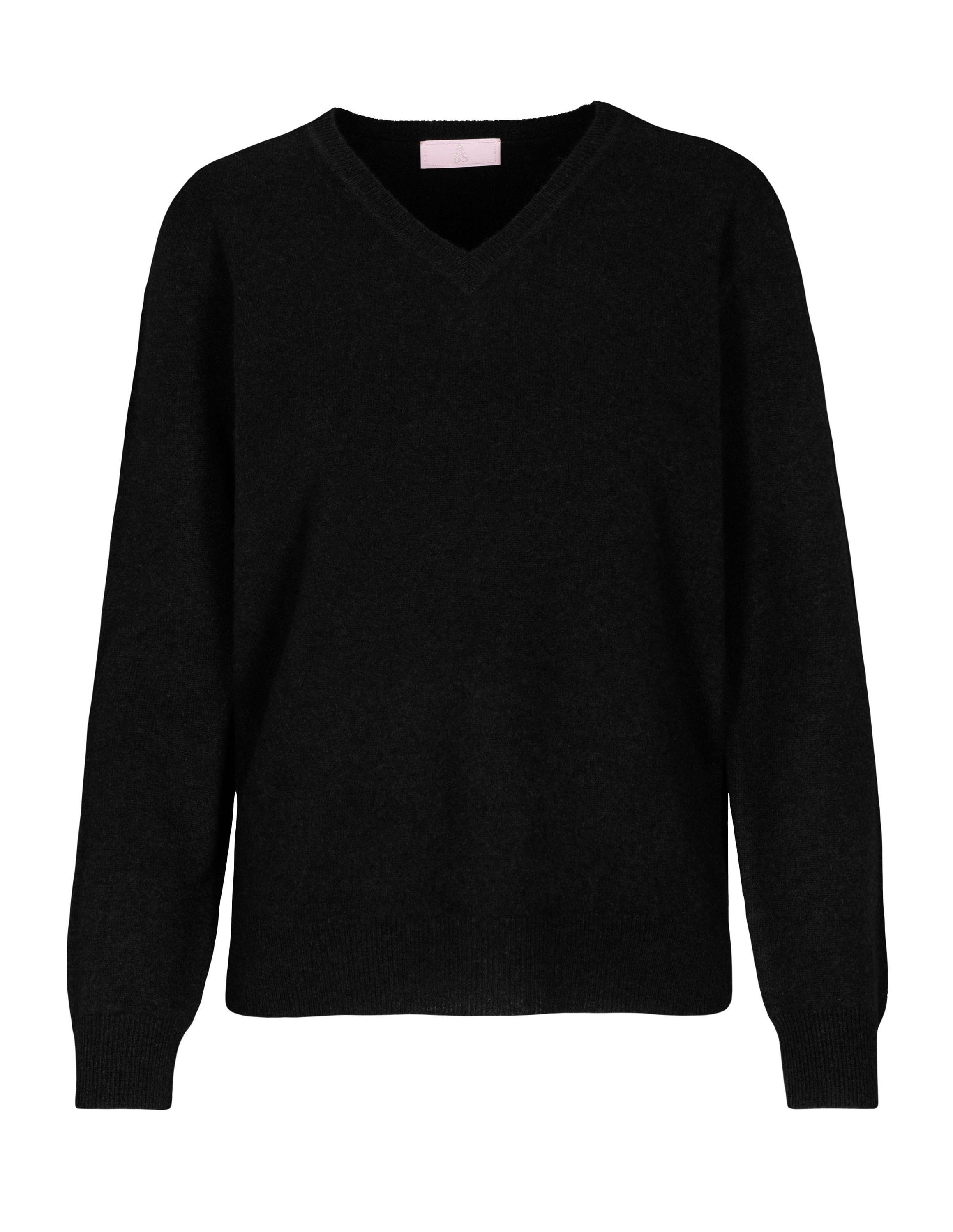 IN LINEA V-Ausschnitt-Pullover Pullover mit V-Ausschnitt 900 black