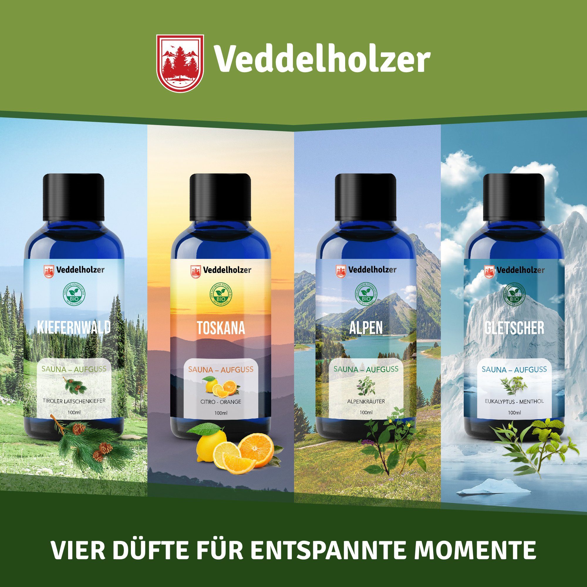 Veddelholzer Garten Sauna-Aufgussset BIO Saunaaufguss Geschenkset günstig online kaufen