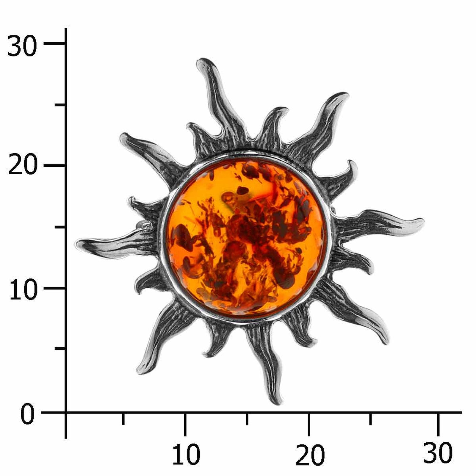 OSTSEE-SCHMUCK Brosche Ostsee-Schmuck Brosche Sonne 28 günstig online kaufen