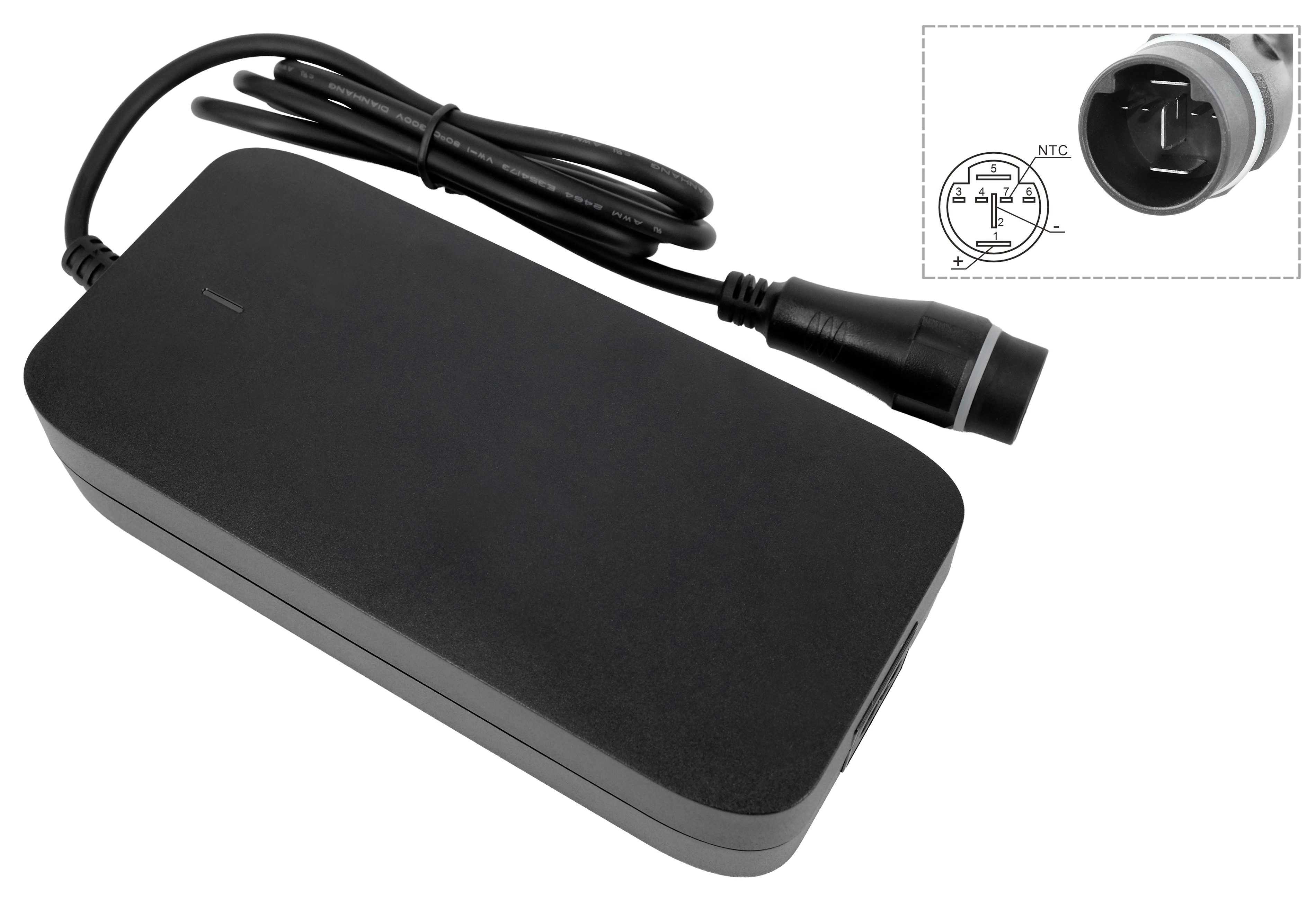 PowerSmart Batterie-Ladegerät (42V 4A Schnellladegerät für Yamaha Simplo Intube Akku 36V GasGas, Haibike, Husqvarna) – Bild 5 von 5