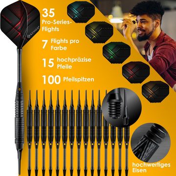 KESSER Dartscheibe, Elektronische Dartscheibe Profi Set E Dartboard mit 15 Dart