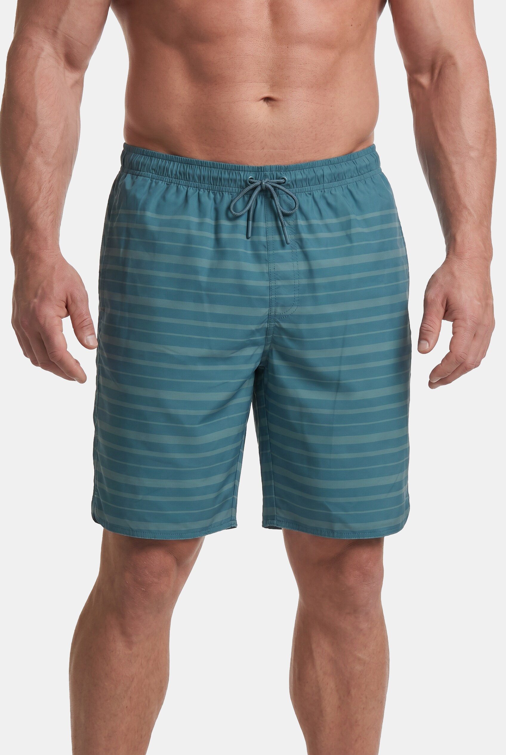 men plus Badehose Badeshorts Bauchfit Ringel Elastikbund bis 8 XL
