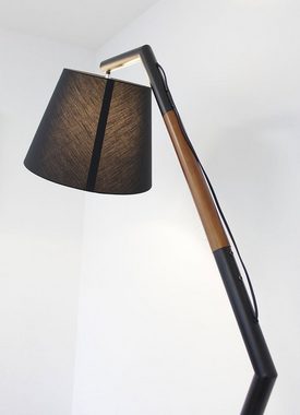 Kiom Stehlampe Bogenleuchte Asseri braun + schwarz 189 cm, für wechselbare Leuchtmittel, Leuchtmittel nicht inklusive, Leuchtmittel abhängig