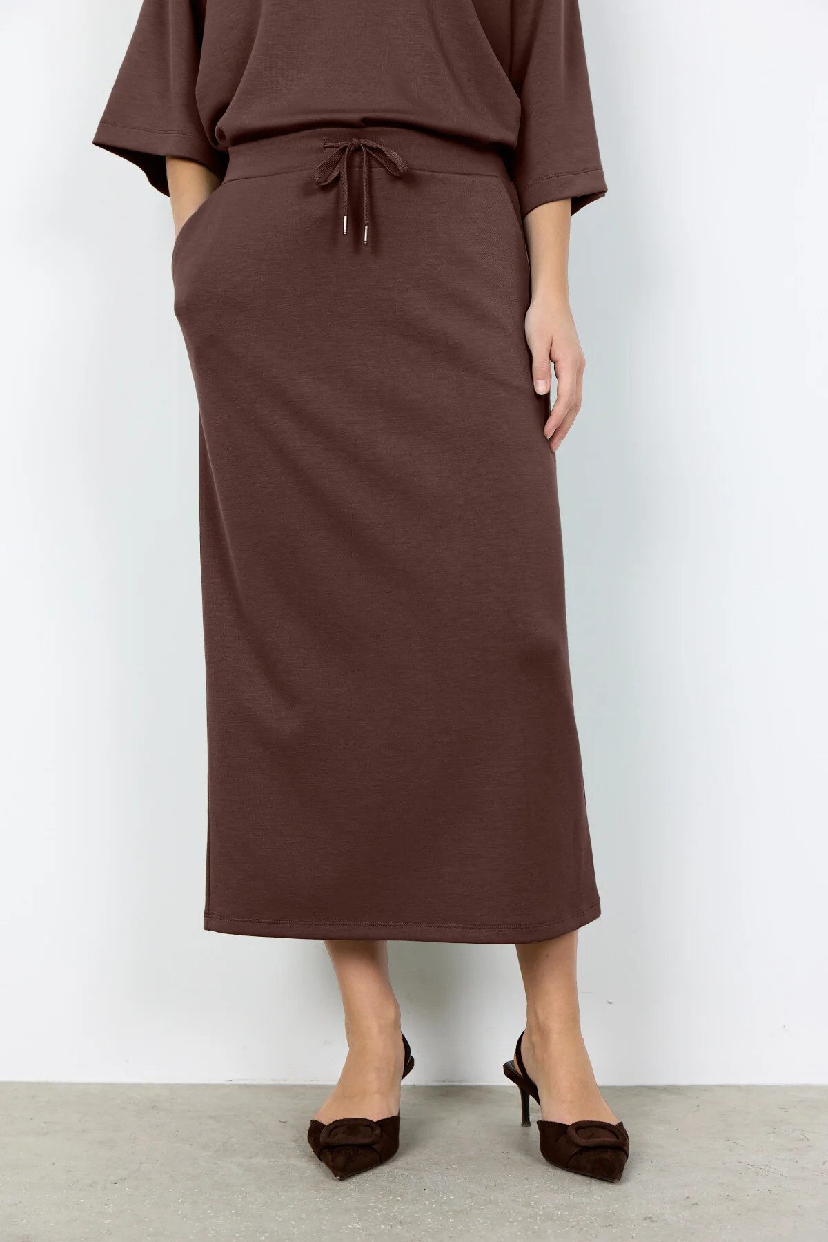 soyaconcept Midirock SC-BANU 295 - Rock unifarben Damen - Schlauchrock - Bleistiftrock