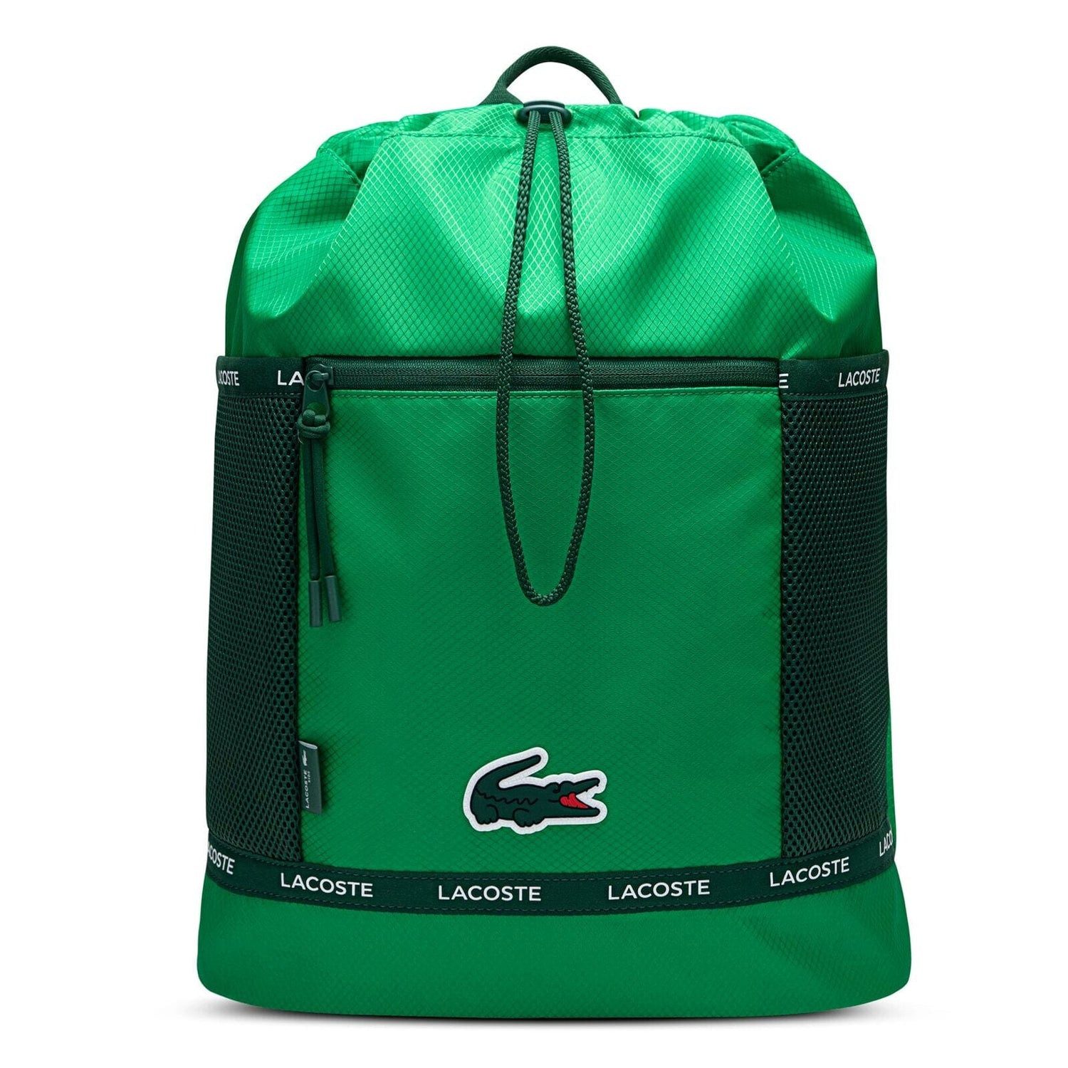 Lacoste Rucksack Lacoste Kids Rucksack grün aus recyceltem Material mit Krokodil-Patch