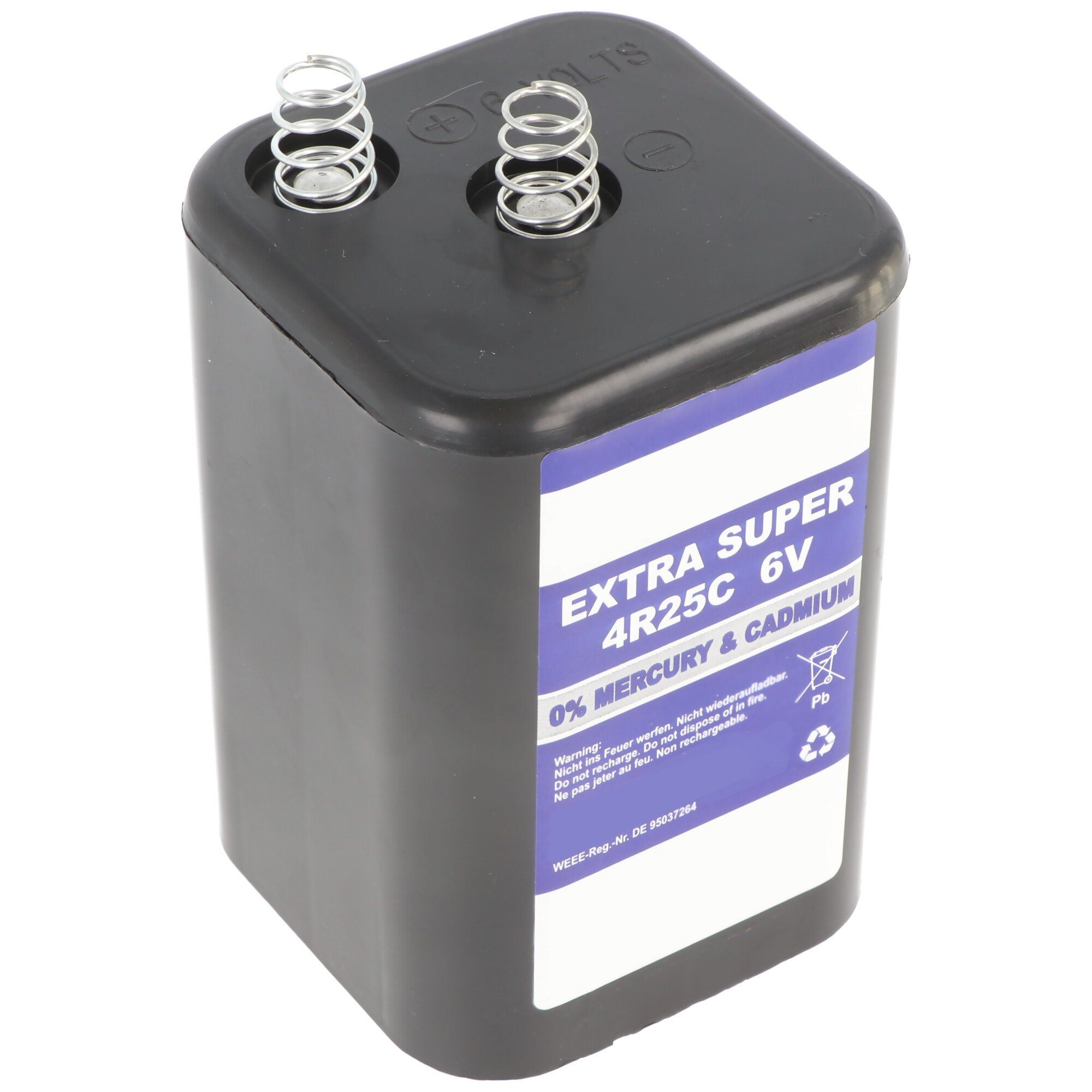 AccuCell 4R25, 430 Blockbatterie, Typ 4R25C Batterie, Lampenbatterie 6 Volt 95 Batterie, (6,0 V)