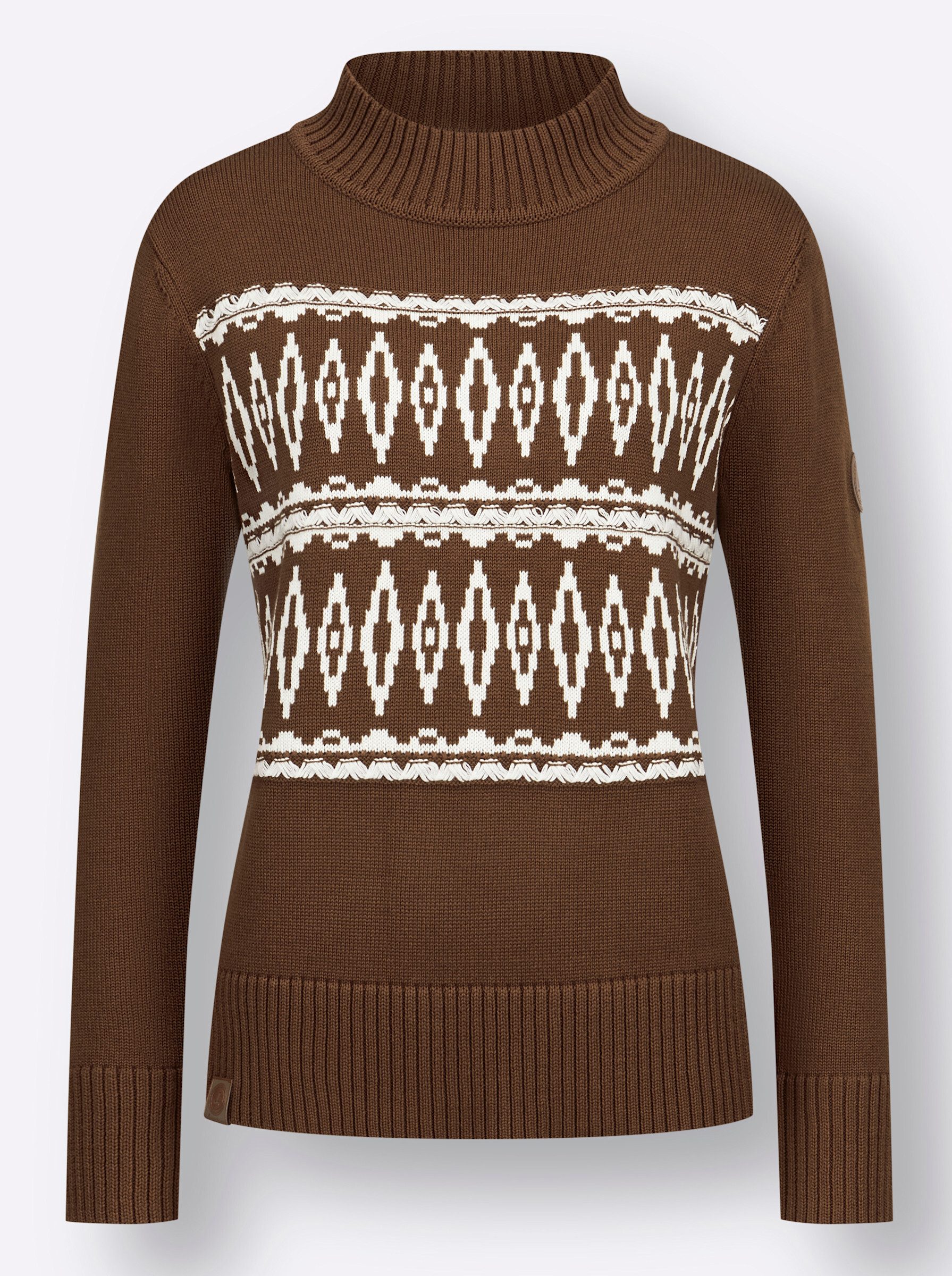 Strickpullover Pullover Langarm Jacquard