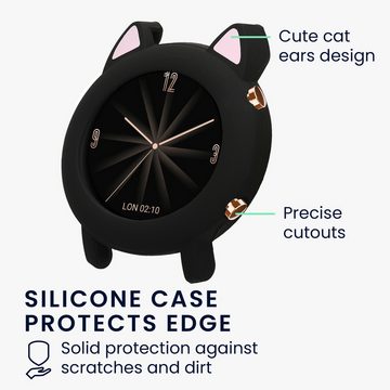 kwmobile Smartwatch-Hülle Schutzhülle für Huawei Watch GT2 (42mm) Hülle Bumper, Silikon Rahmen mit Cat Ears - Case ohne Display Schutz