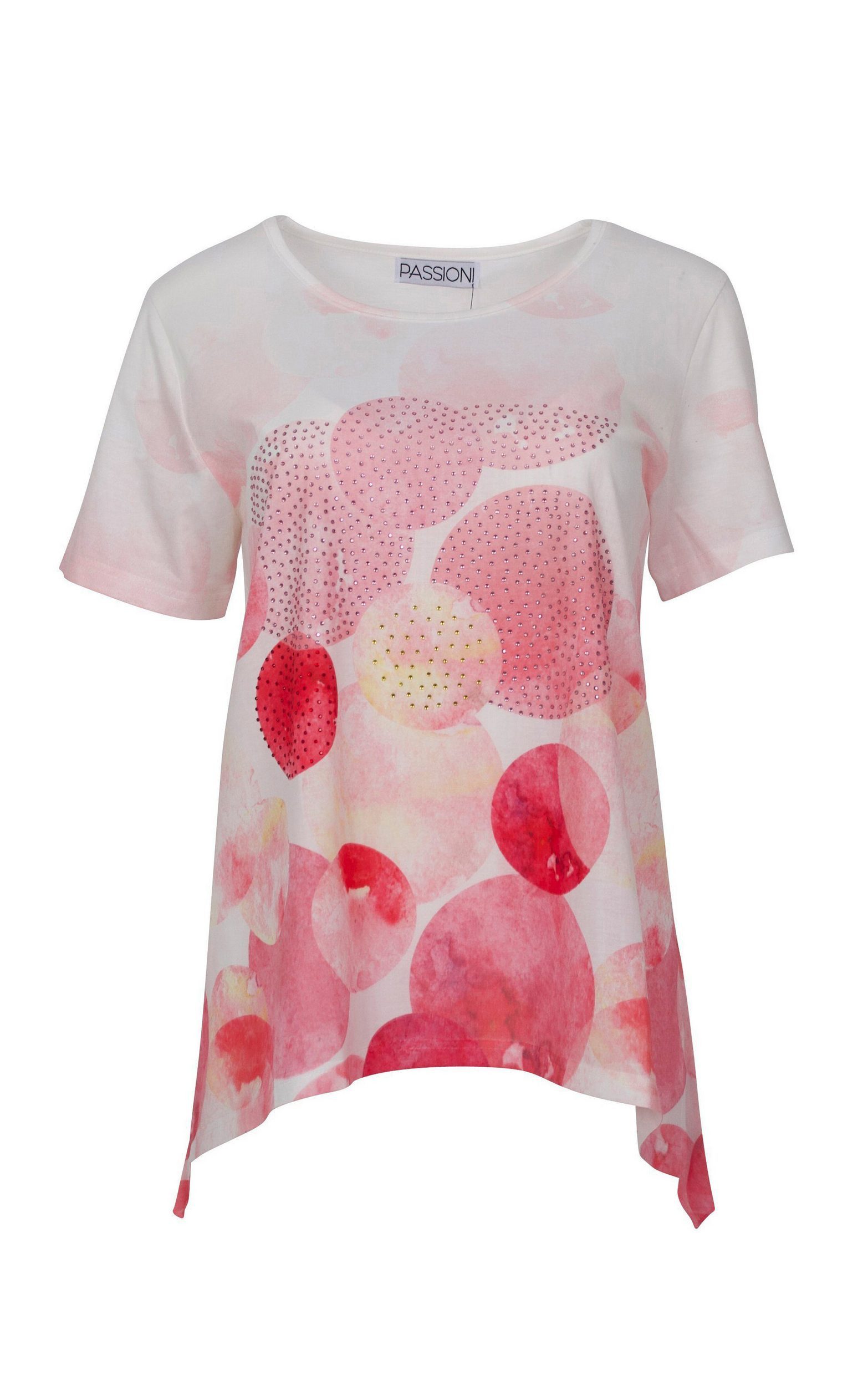 Passioni T-Shirt in Rosa mit Strasssteinen günstig online kaufen