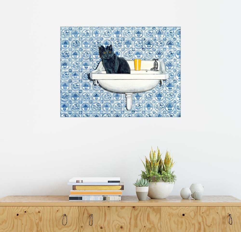 Posterlounge Wandbild, Meine Badezimmer-Katze