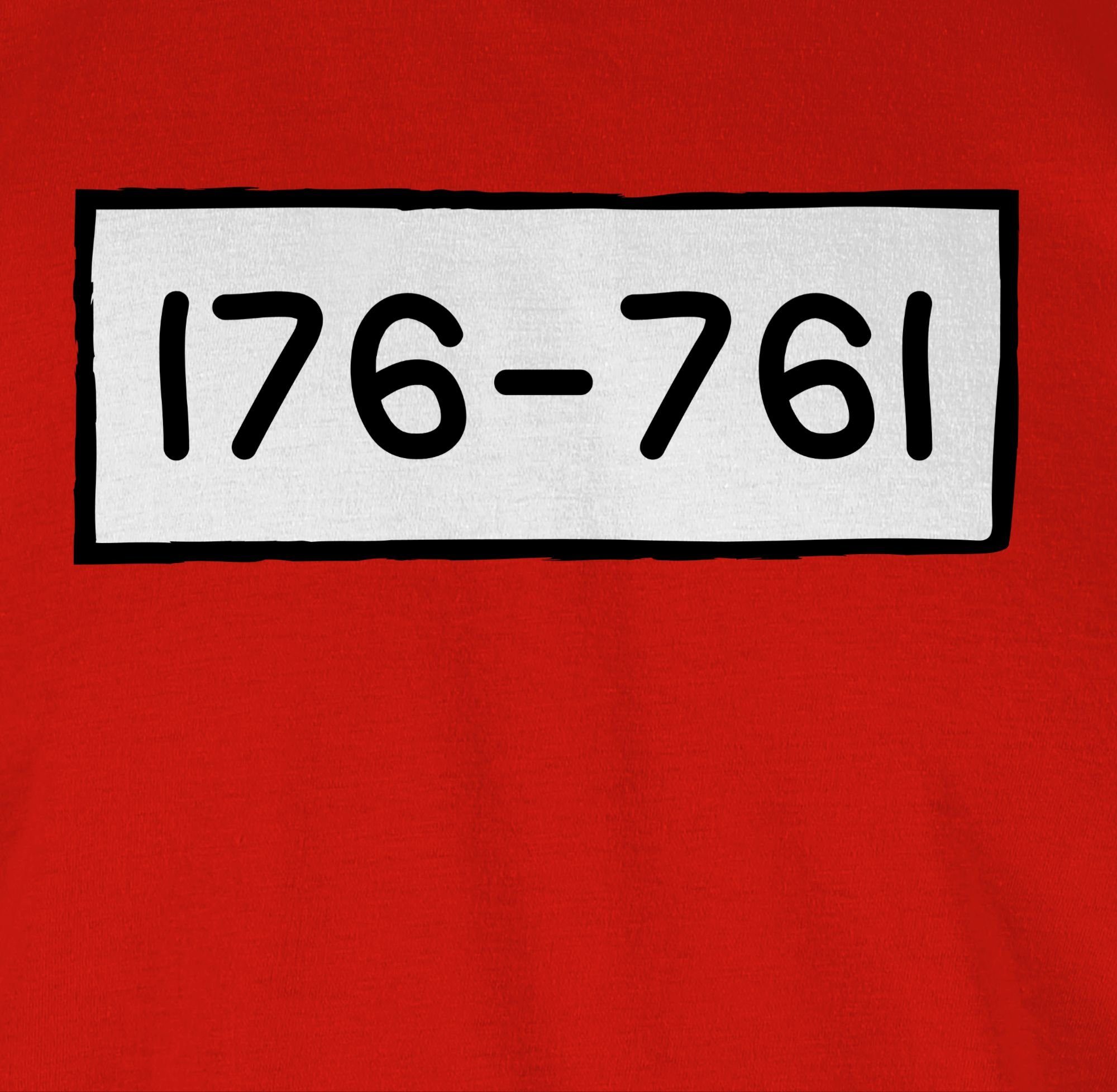 Shirtracer Rot Fasching T-Shirt Karneval Panzerknacker 01 & Nummern