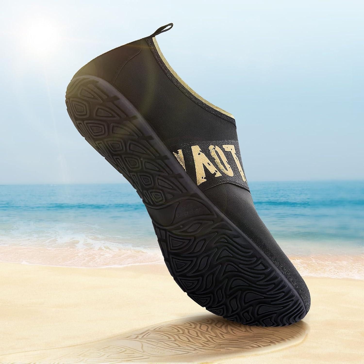 LuxusKollektion Wasserschuhe Badeschuhe Damen Herren 44 45 EU A Goldene Love Wasserschuh