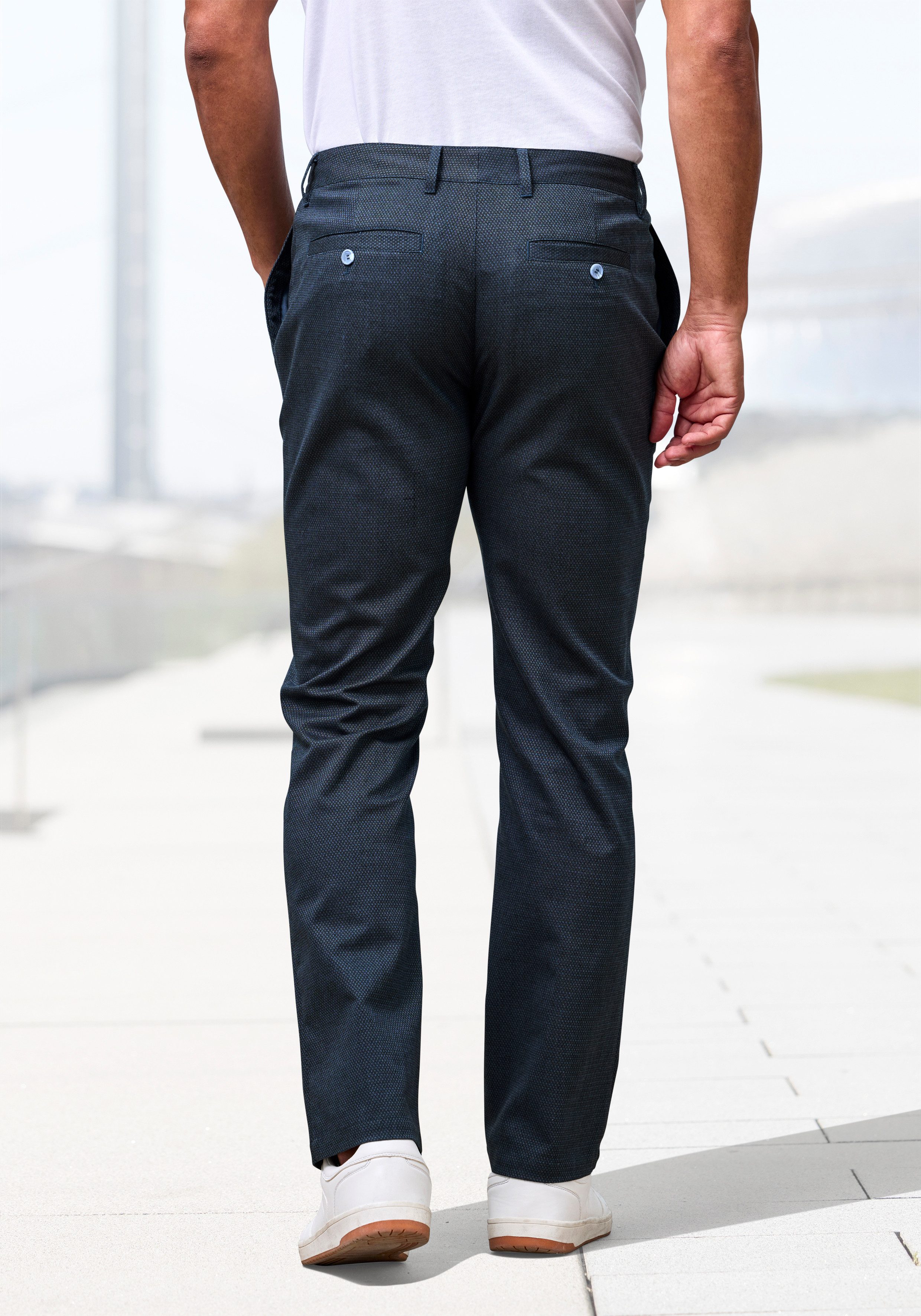 H.I.S Stoffhose aus leicht elastischer Baumwollmix-Qualität bequeme Hose aus leicht elastischer Qualität