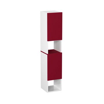 GARLIVO Badezimmer-Set Badezimmerschrank GLC2, hängend, stehend, Rot, Hochschrank, Breite 31,5 cm