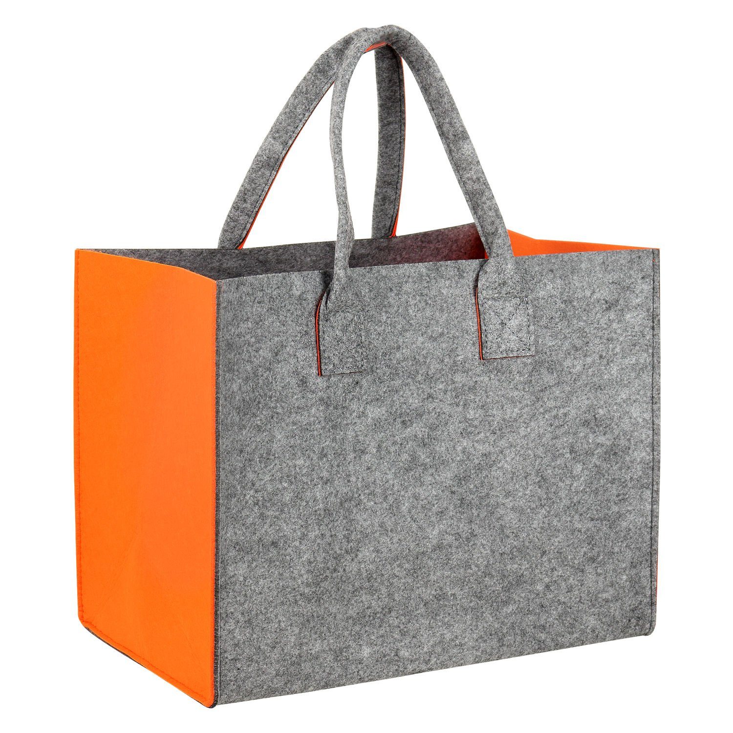 Schramm Henkeltasche Schramm® Tasche grau Filz Aufbewahrungstasche in x cm Kaminholztasche Filztaschen Einkaufstasche Farben 6 x 20 ca. / Filztasche orange 35 28