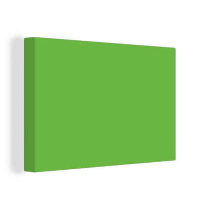 OneMillionCanvasses® Leinwandbild Grün - Farben - Natur, (1 St), Leinwand Bilder für Wohnzimmer Schlafzimmer, 90x60 cm