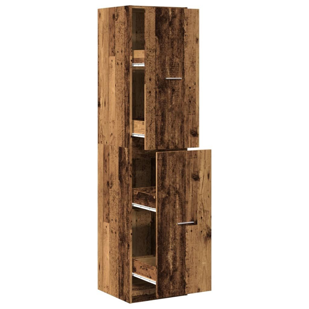 vidaXL Apothekerschrank Apothekerschrank Altholz-Optik 40x41x174,5 cm Holzwerkstoff