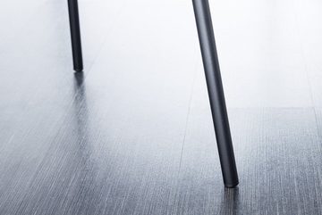 riess-ambiente Armlehnstuhl VOGUE grau / schwarz (Einzelartikel, 1 St), Esszimmer · Samt · Metall · mit Armlehne · Retro Design