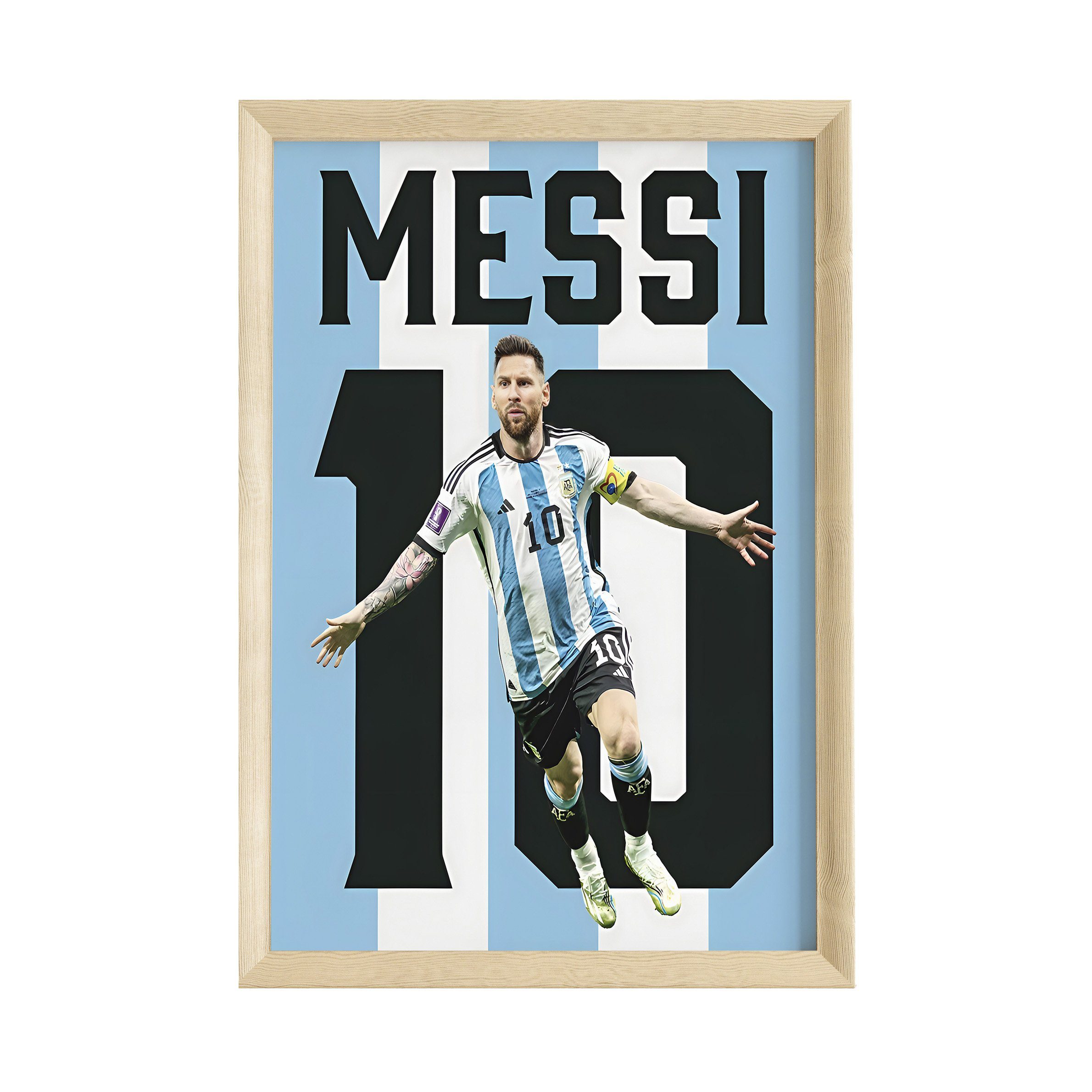 JUSTGOODMOOD Poster ® Lionel Messi 10 Argentinien· Fußball · ohne Rahmen