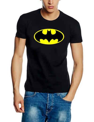 Batman Print-Shirt »BATMAN, FLASH Superhelden T-Shirt in Übergrößen Schwarz Logo oder Rot 3XL 4XL 5XL«