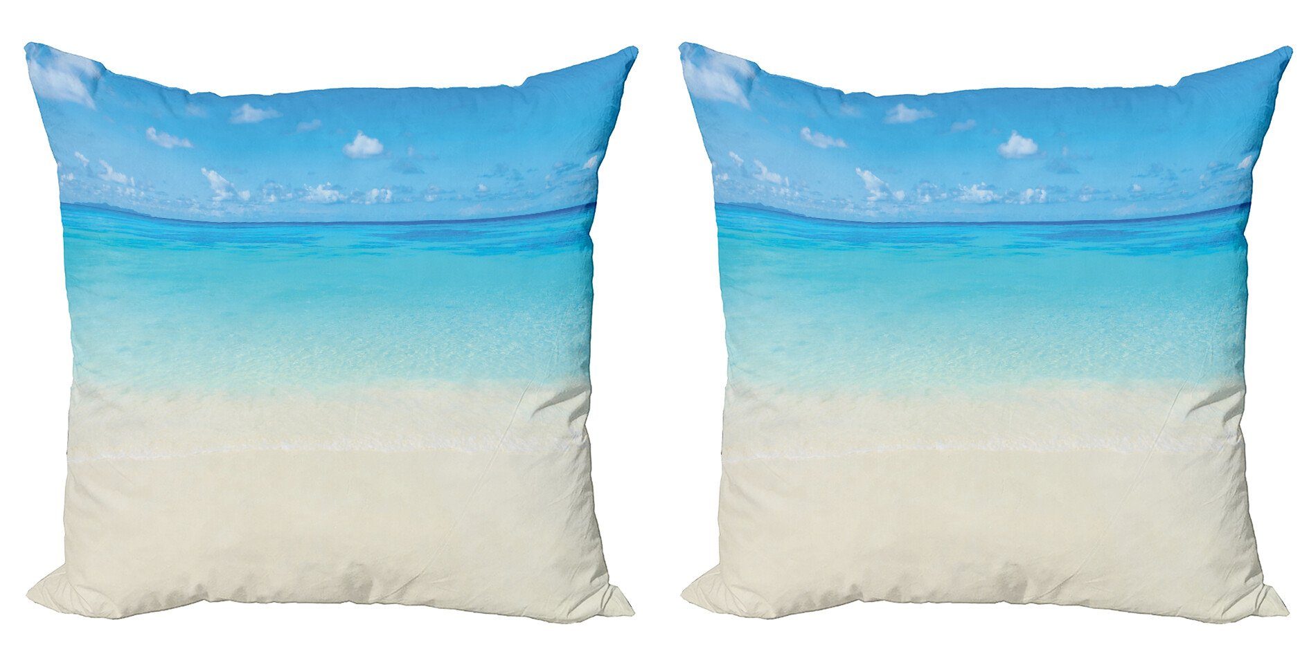 Kissenbezüge Modern Abakuhaus Doppelseitiger Digitaldruck, Accent Beach (2 Sea Tropisch Carribean Stück)