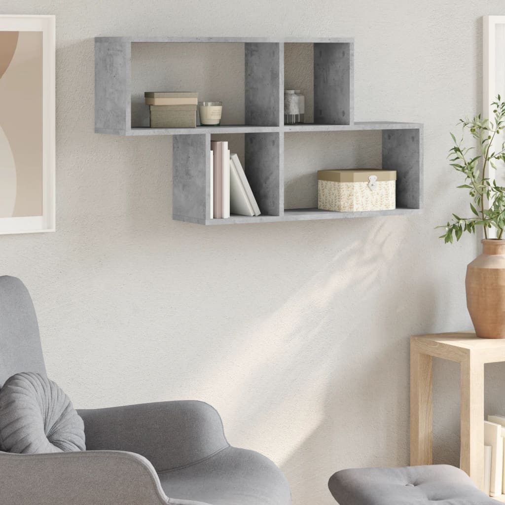 vidaXL Regal Wandregal Betongrau 100x20x53 cm günstig online kaufen