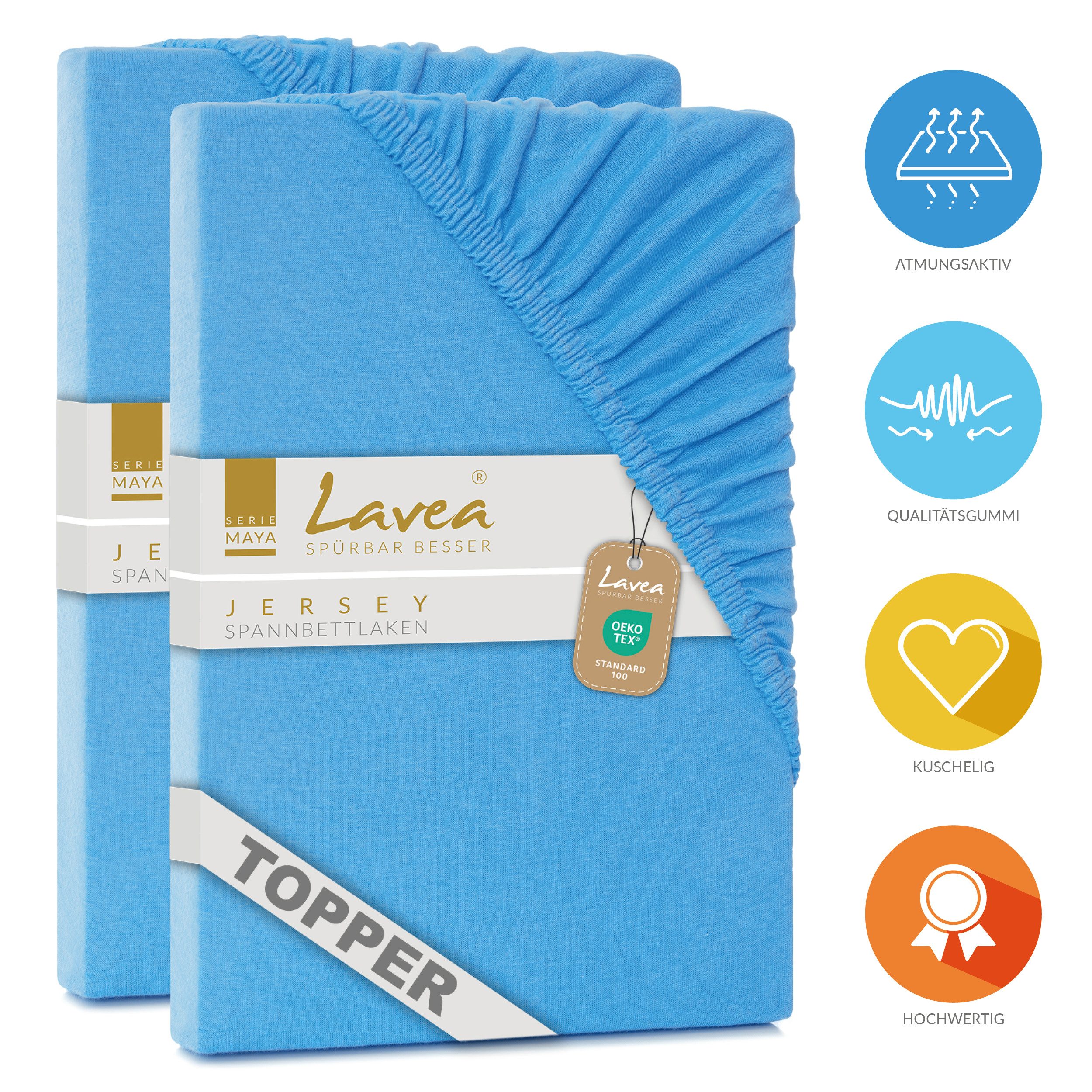 Lavea Spannbettlaken Maya, in Gr. 60x140, 90x200, 120x200, 140x200, 180x200 günstig online kaufen