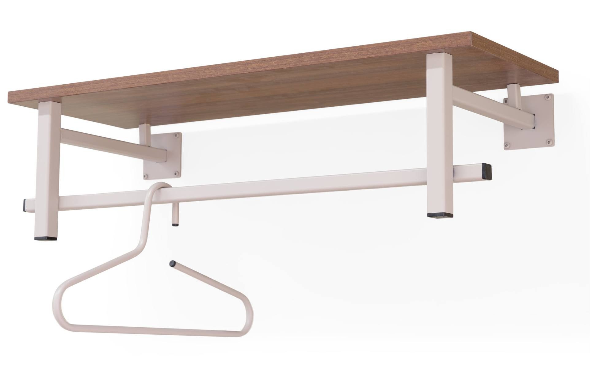 Spinder Design Wandgarderobe Wandgarderobe SIMPLON Stahlrohr Silky Taupe pulverbeschichtet, Spinder