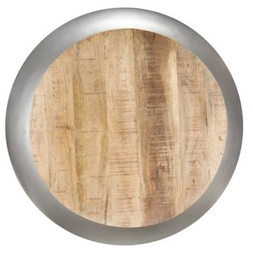 furnicato Couchtisch Grau 68x68x30 cm Massivholz Mango