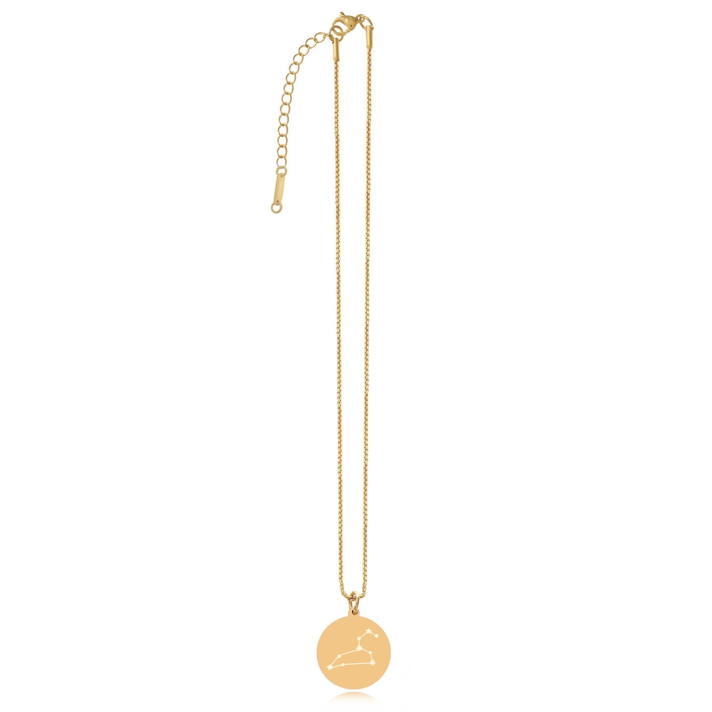 Geburtstag Halskette mit Timando mit Sternbild zum Sternzeichen Anhänger in gold-farben, Horoskop, Kette Kette Geschenk