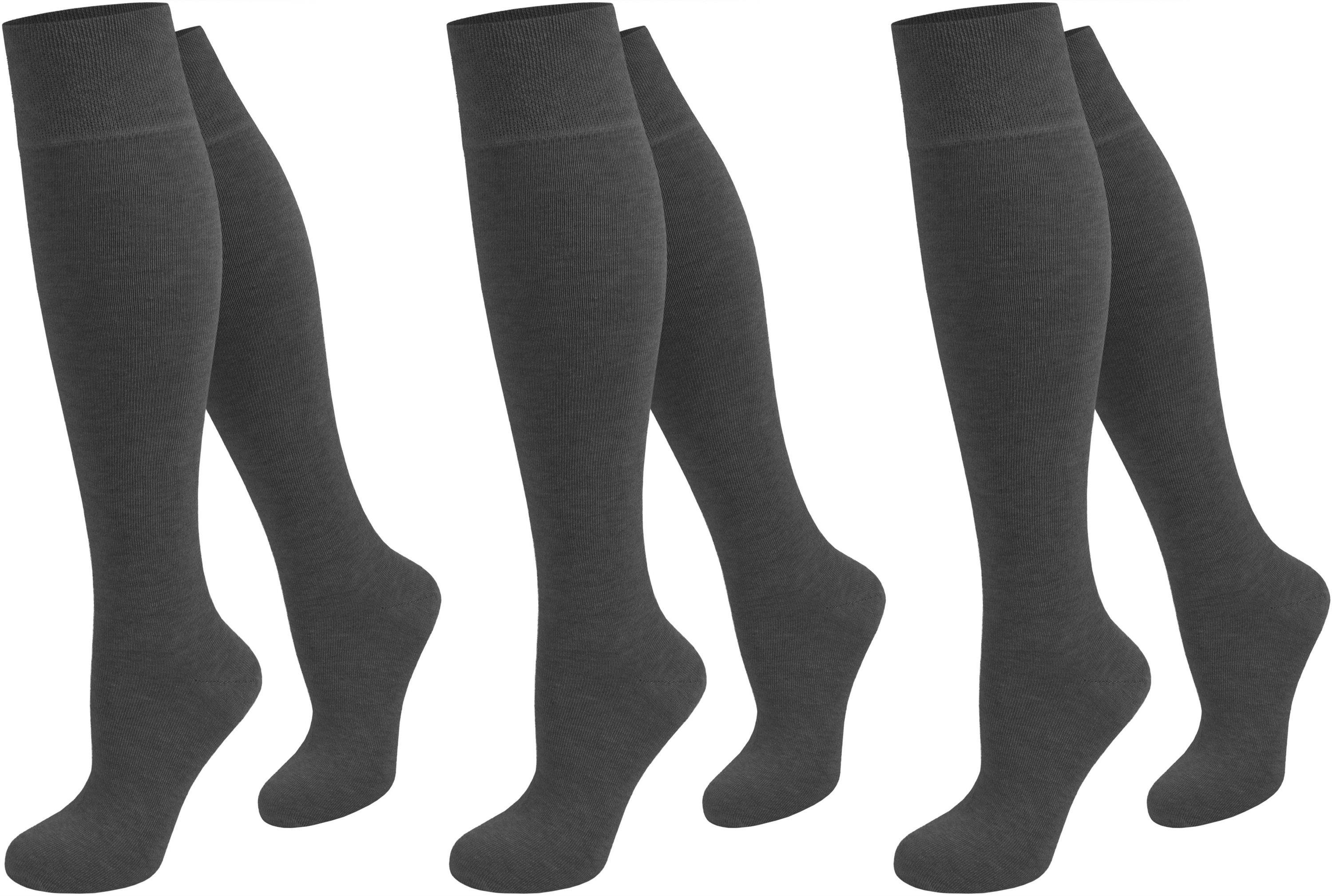 normani Kniestrümpfe 3 Paar Business-Kniestrümpfe aus Baumwolle (3-Paar, 3 günstig online kaufen