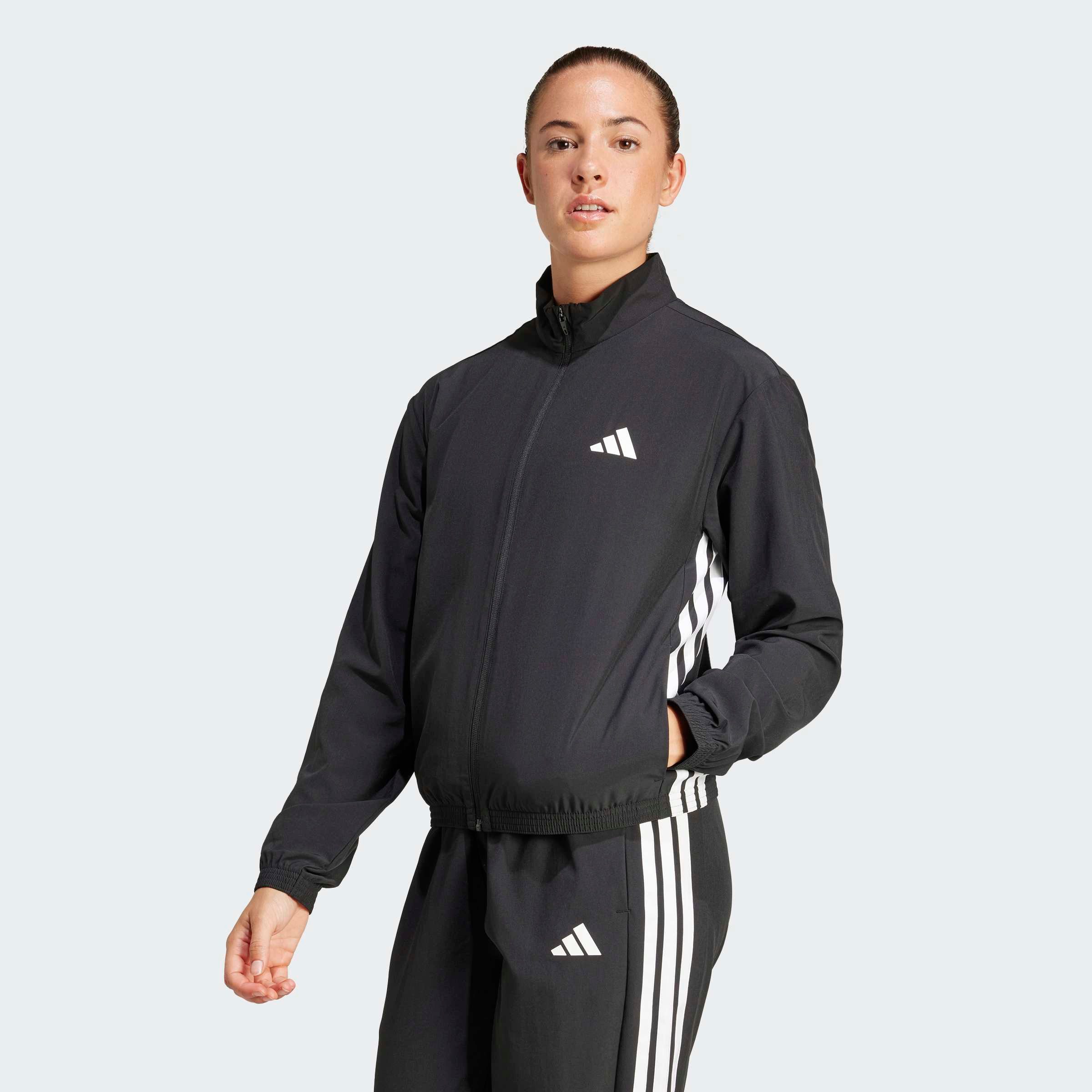 adidas performance Trainingsjacke TRAIN ESSENTIALS 3-STREIFEN WOVEN WARM-UP mit Elasthan-Anteil, leichtes Tragegefühl