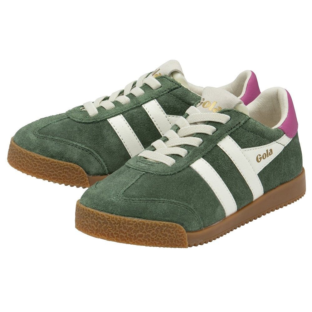 Elan 2025 (Wildleder,Schnürverschluss) immergrün/offweiss/fuchsiapink Sneaker