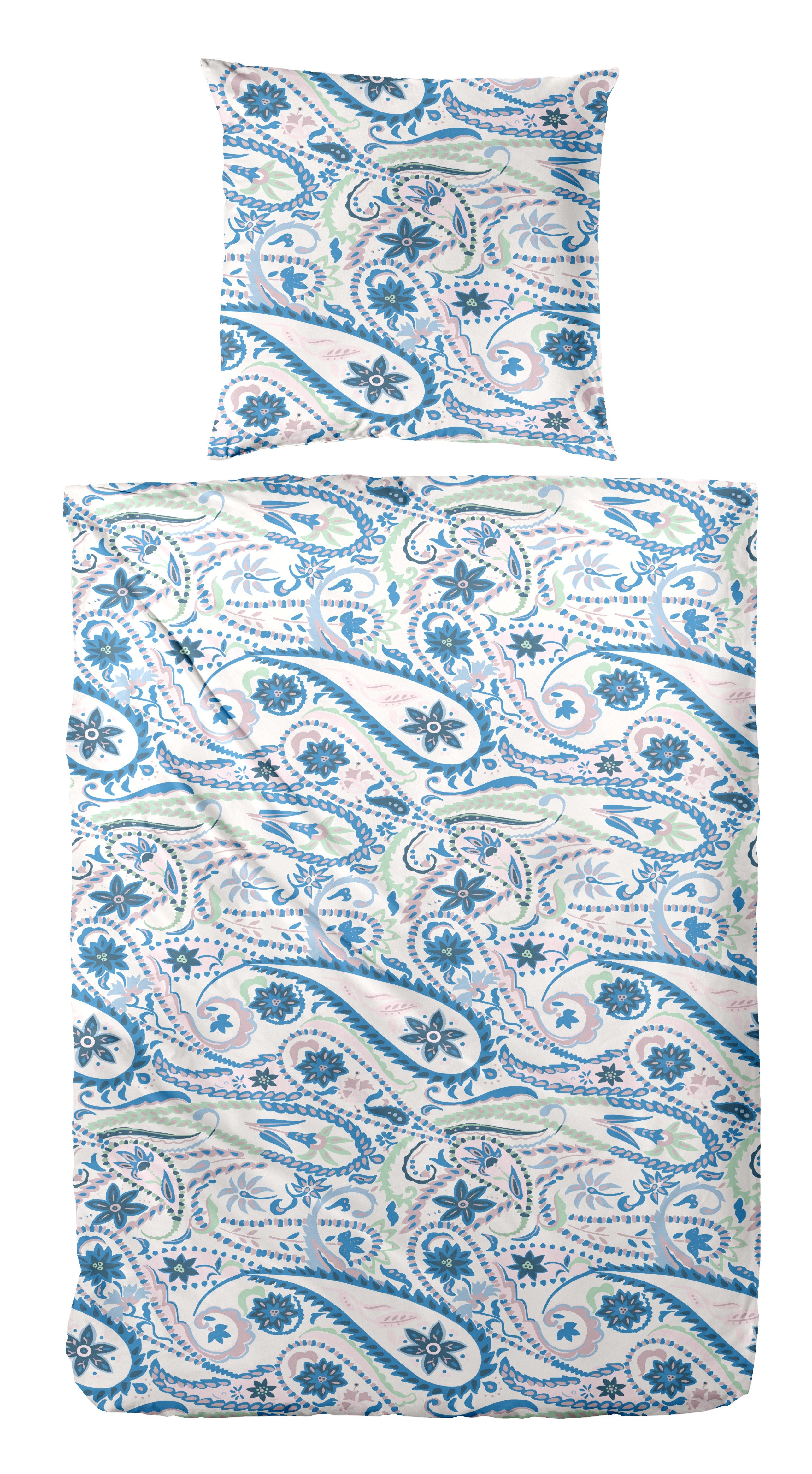 Primera Bettwäsche Mako-Satin-Bettwäsche Pastel Paisley, Mako-Satin, günstig online kaufen