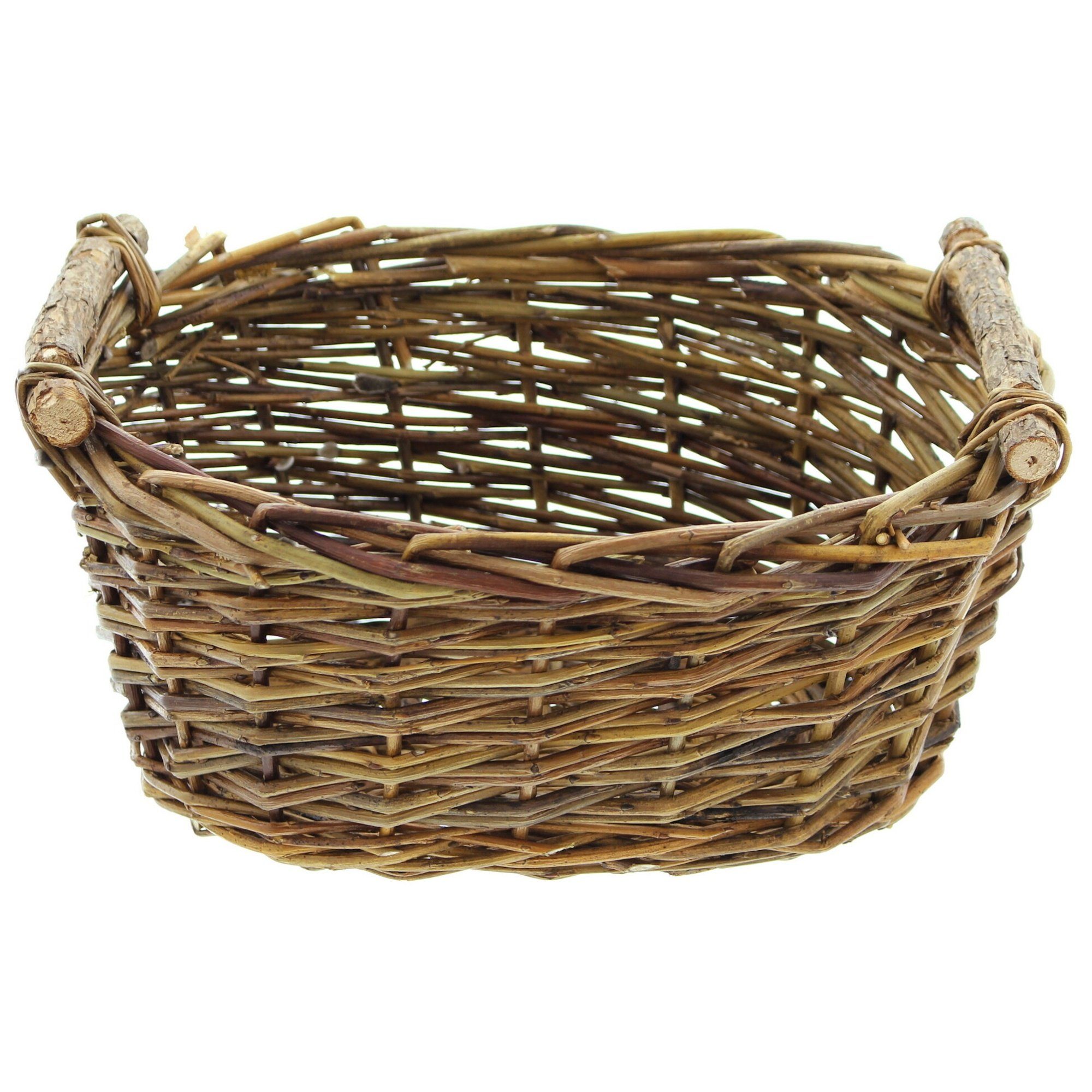 Weidenkorb Füllkorb Holzgriff 10579 Fahrradkorb Dekokorb