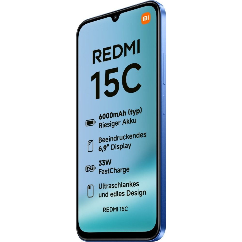 Xiaomi Redmi 15C 128 GB / 4 GB - Smartphone - moonlight blue Smartphone (6,9 Zoll, 128 GB Speicherplatz) – Bild 4 von 5
