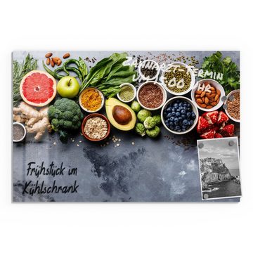 DEQORI Magnettafel 'Auswahl an Superfood', Whiteboard Pinnwand beschreibbar