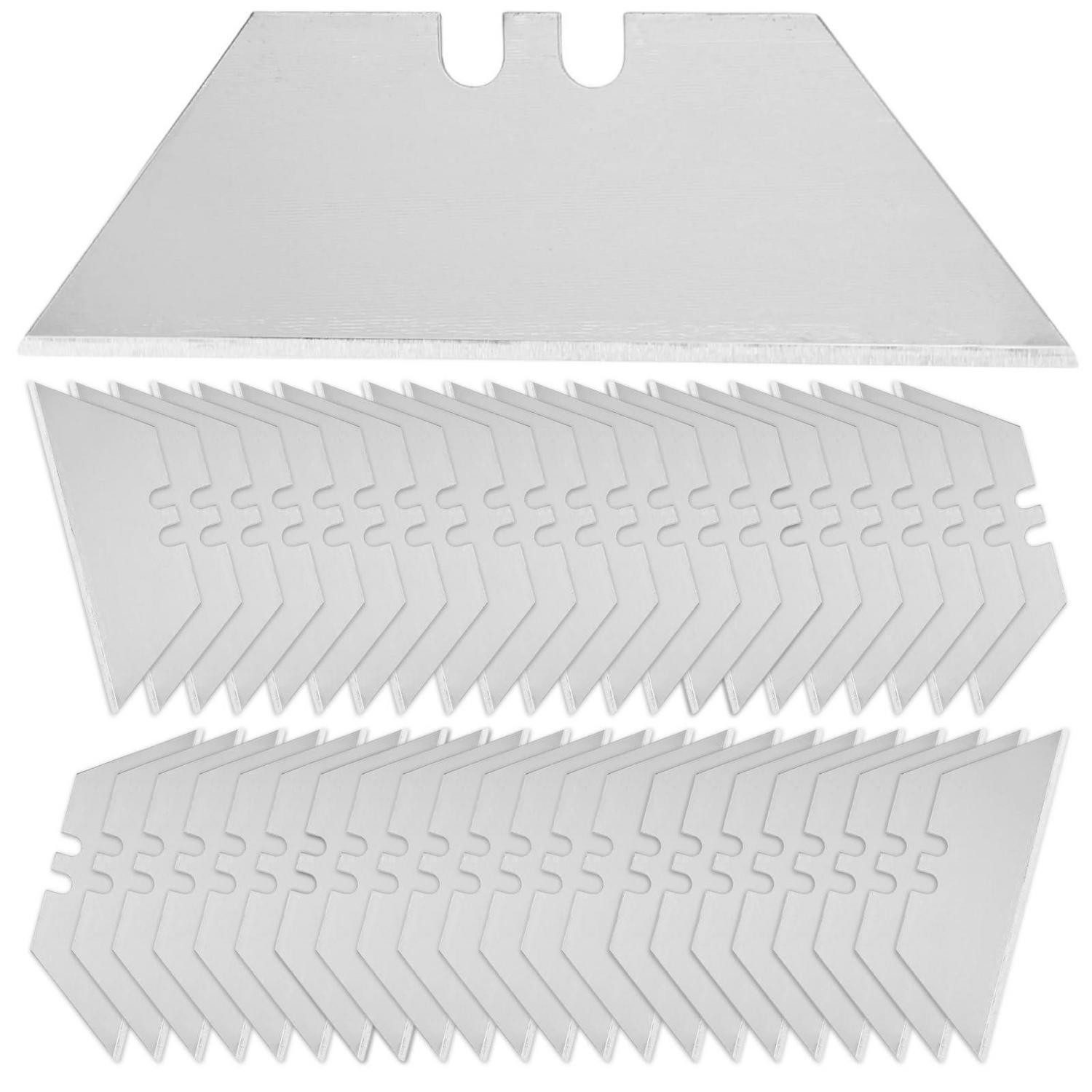 LuxusKollektion Cuttermesser-Klinge Trapezklingen Teppichmesser 100 Stk Carbonstahl