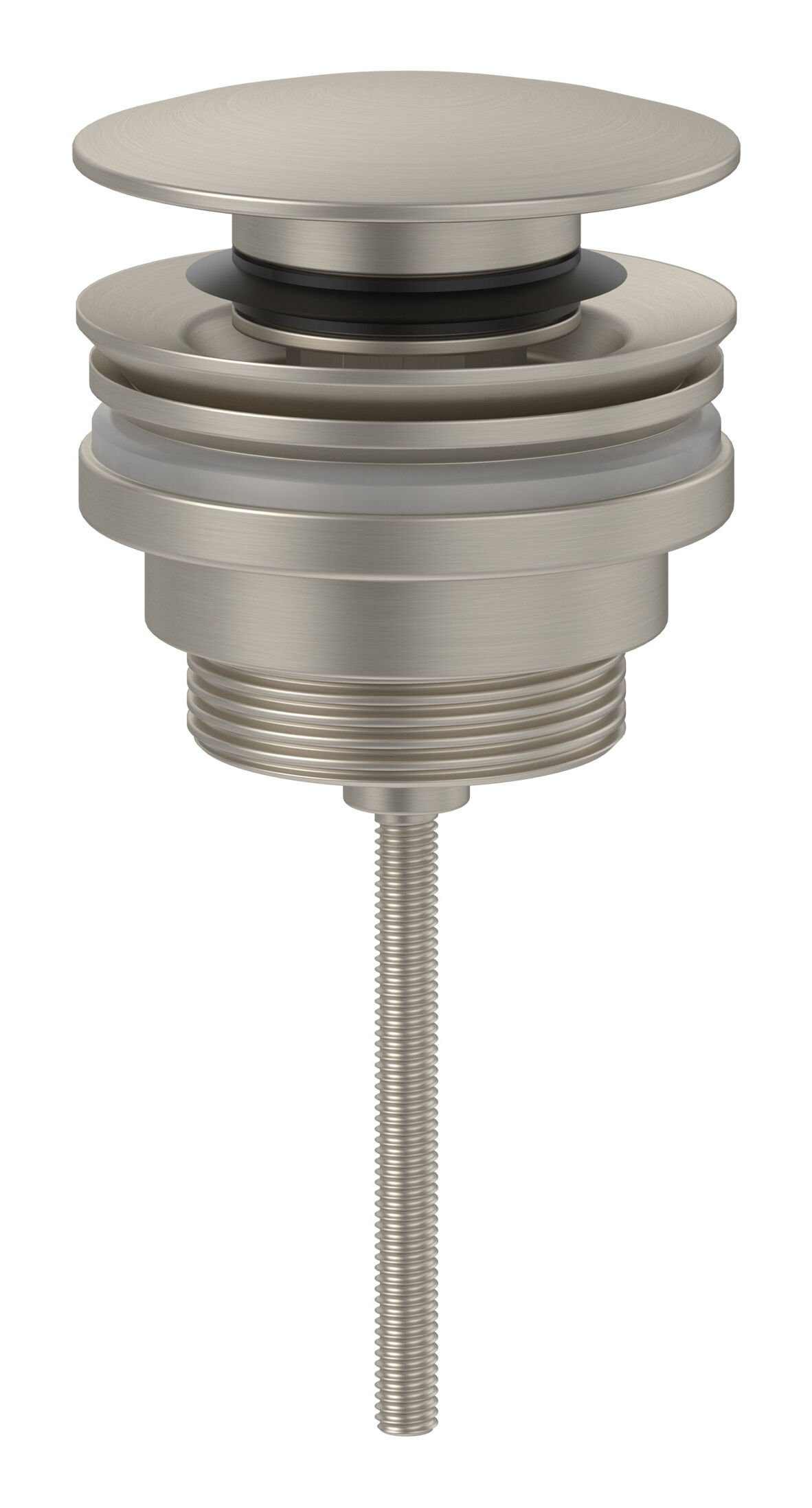Villeroy & Boch Ablaufgarnitur Universal Taps & Fittings Push-Open für Wandmontage - Brushed Nickel Matt