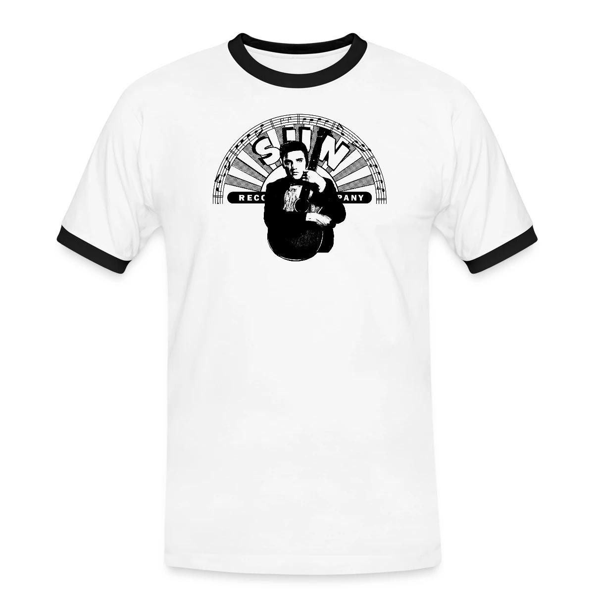 Spreadshirt T-Shirt Elvis Presley Elvis Mit Gitarre & Sun Records Logo Männ günstig online kaufen