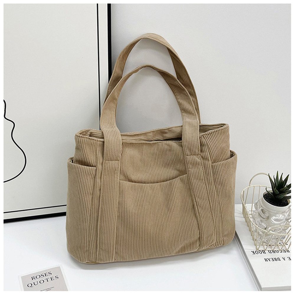 Coonoor Schultertasche Cord Tasche Damen,Tote Bag,Handtasche,Shopper Tasche Laptoptasche, für Bummeln Arbeit Schule Gym Halloween Weihnachtsgeschenk – Bild 5 von 5