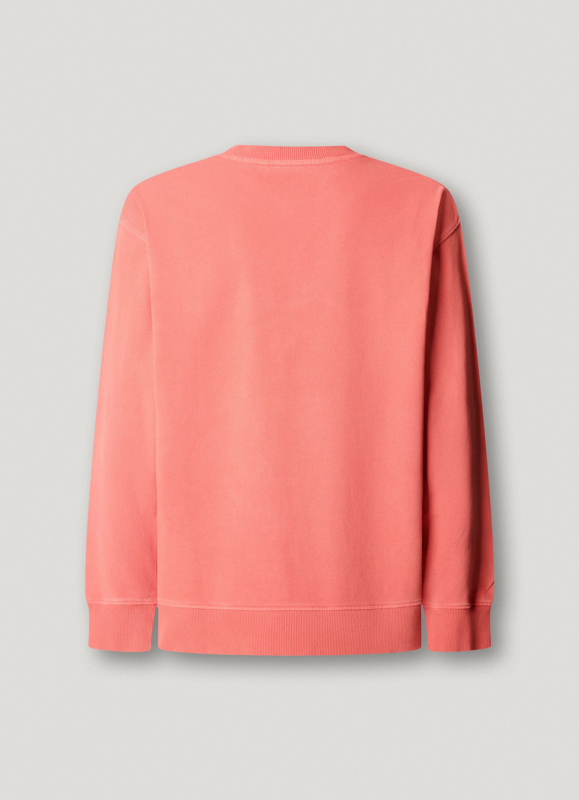 Pepe Jeans Sweatshirt JOHN CREW mit Rippeinsatz am Rundhals, Logoschriftzug