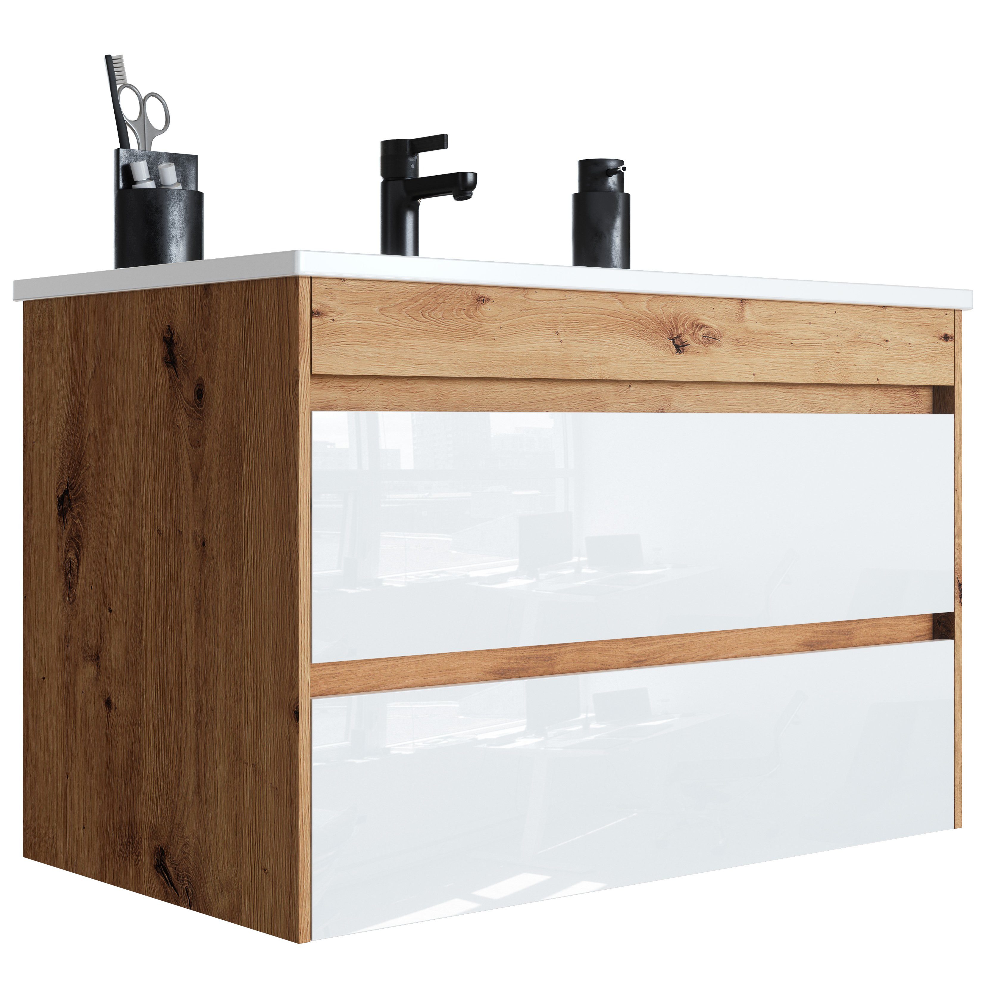 Newroom Waschtisch Sulier, Waschbeckenunterschrank inkl. Waschbecken günstig online kaufen