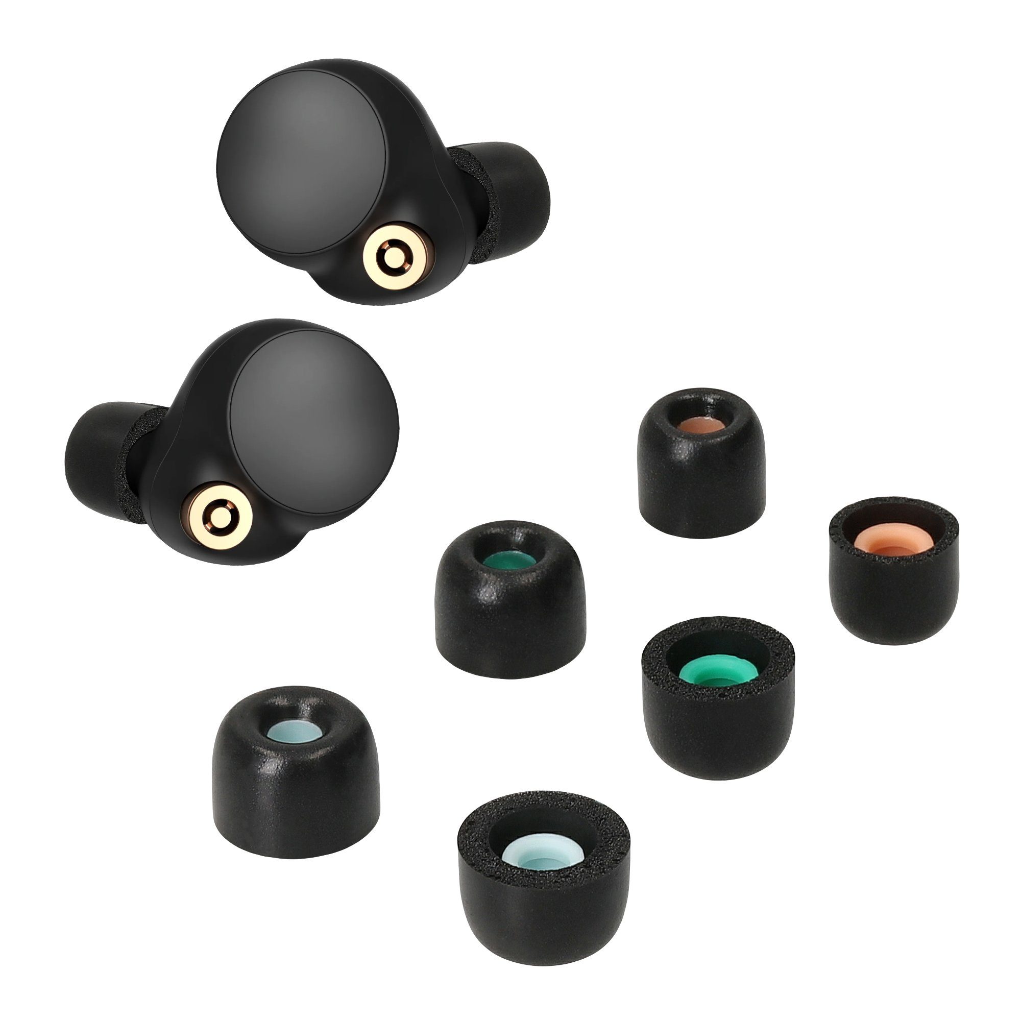 kwmobile 6x Ersatz In Ear Kopfhörer für Sony WF-1000XM4 Kopfhörer (3 Größen)