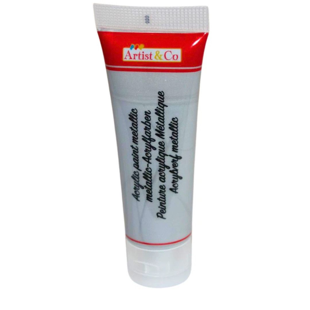 Artico Acrylfarbe Acrylfarben Set Metallic 75 ml Künstlerfarbe Malfarbe Bastelfarbe, Metallic-Effekt