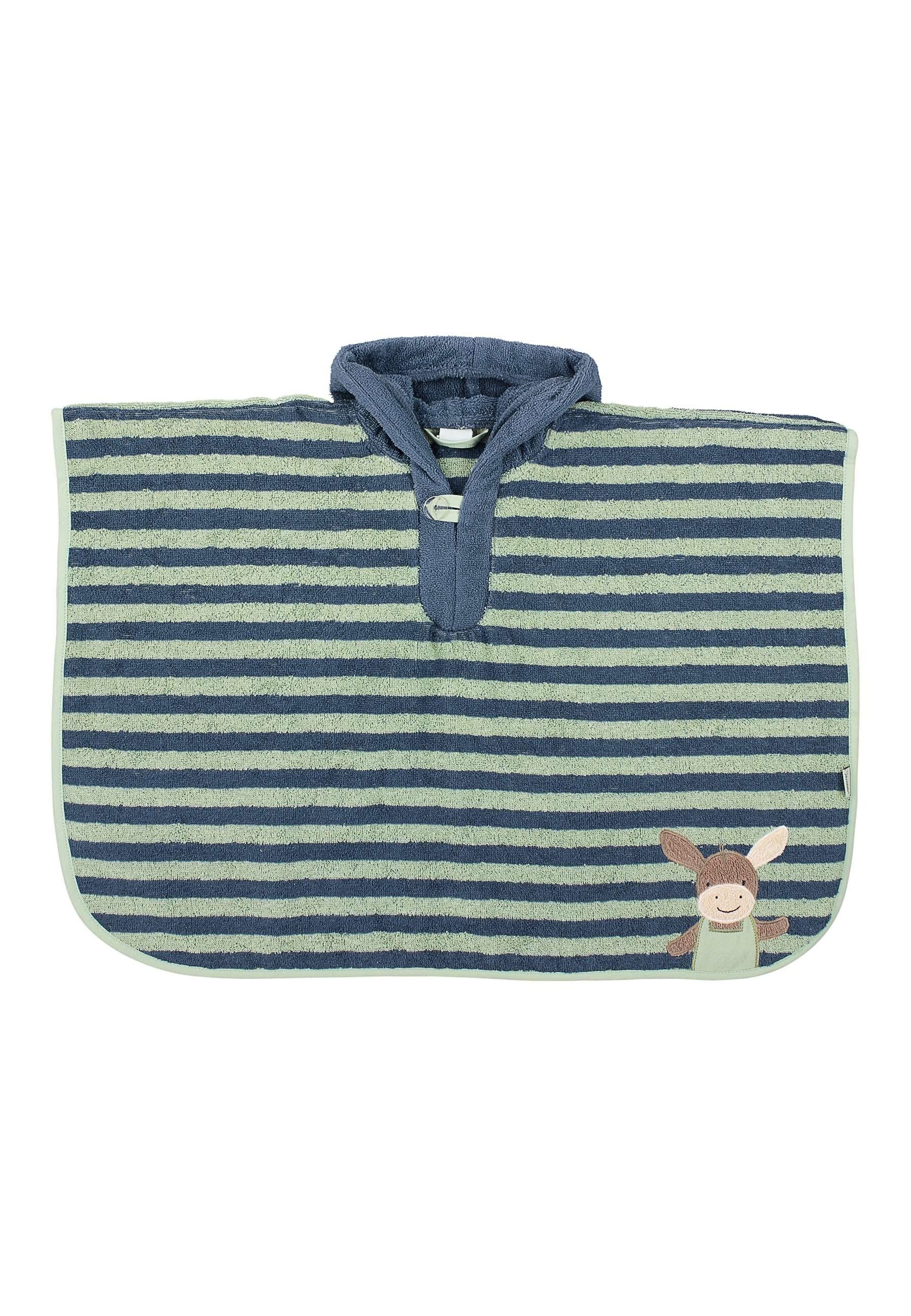 Sterntaler® Poncho Badeponcho ESEL Emmilius (1-St) Frottee-Poncho mit Stickmotiv und Kapuze – warm & weich nach dem Baden