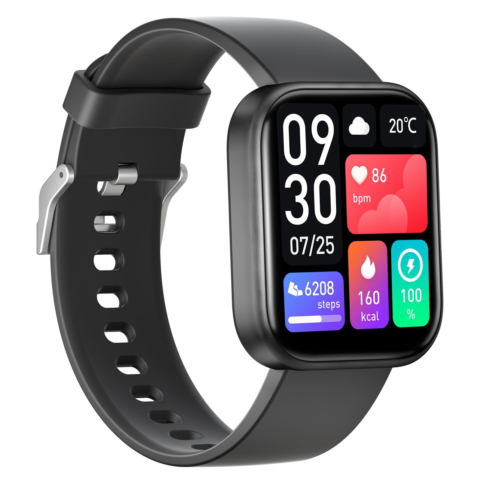 GTS6 mit FELIXLEO Uhr,IP68 Wasserdichte Telefonfunktion,2.0" Smartwatch Smartwatch-Armband